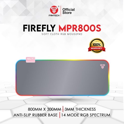 Fifrefly MPR800s RGB Gaming Mousepad Pink – 14-Mode Spectrum, Adjustable Brightness