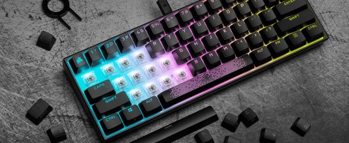 K65 RGB MINI 60% Mechanical Gaming Keyboard — CHERRY MX SPEED — Black
