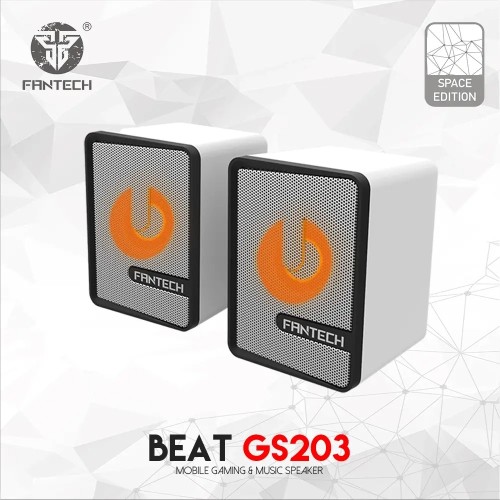 Fantech GS203 Beat RGB Stereo Gaming Speaker – White