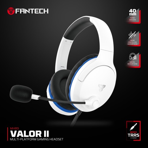 Fantech MH89 Valor II Multi-Platform Gaming Headset – White