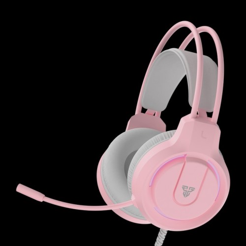 Flash HQ53 Gaming Headset Pink – Wired USB & 3.5mm, Flexible Mic