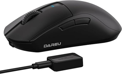 DAREU A950pro 4K Wireless Gaming Mouse:55g Ultra-Lightweight,4KHz Polling Rate,PAW3395 Optical Sensor,26K DPI,6 Programmable Buttons,Support 15min Fast Charging &Tri-Mode Connection (Black)