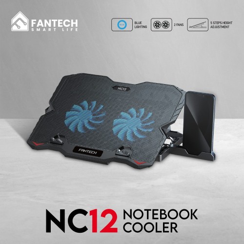 Fantech NC12 Notebook Cooler & Laptop Cooling Stand (Dual 125mm Fans)