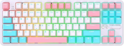 Ajazz K870T Pro TKL Hot-Swappable Mechanical Gaming Keyboard – Bluetooth 5.0 / 2.4G / Type-C Wired, RGB, Rotary Knob