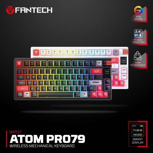 Fantech Atom Pro79 MK917 Wireless Mechanical Gaming Keyboard – Tri-Mode (Red Switch)