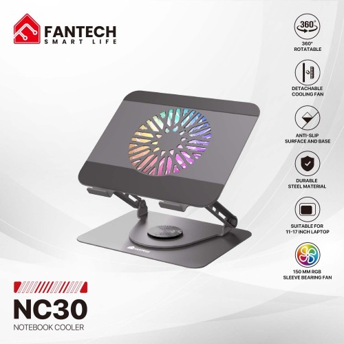 Fantech NC30 RGB Laptop Cooling Pad With 360° Rotation
