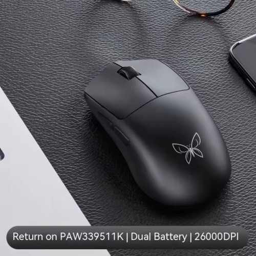 Xinmeng MS301 Lightweight Wireless Gaming Mouse – 4K Polling Rate, High Sensitivity, Tri-Mode, Black