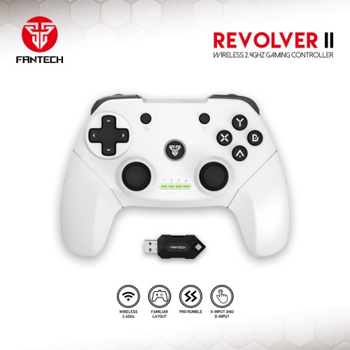 WGP12 Revolver Wireless 2.4GHz Gaming Controller – White Edition