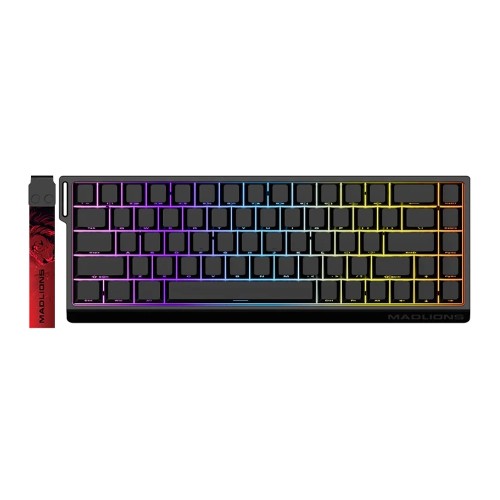 Madlions MAD68 Pro Magnetic Switch Gaming Keyboard (Black Side Print-Magnetic Silver Esport Switch)