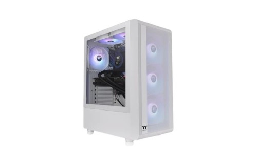 Thermaltake S200 TG ARGB Snow Mid-Tower ATX PC Case – White