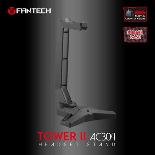 Fantech TOWER II AC304 Gaming Headset Stand – Black (Durable, Weighted, Non-Slip Base)