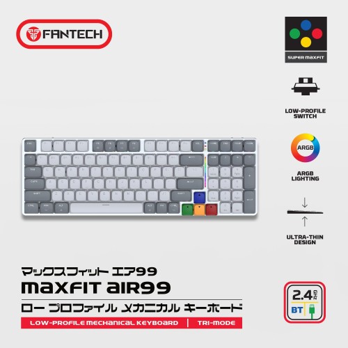 Fantech Super Maxfit Air99 MK916 Wireless Mechanical Keyboard – Low Profile (Red Switch)
