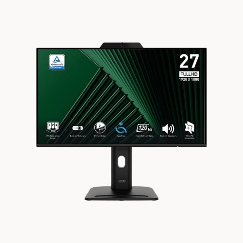 MSI PRO MP272PMG 27″ FHD 120Hz IPS Business Monitor With 1080p Webcam