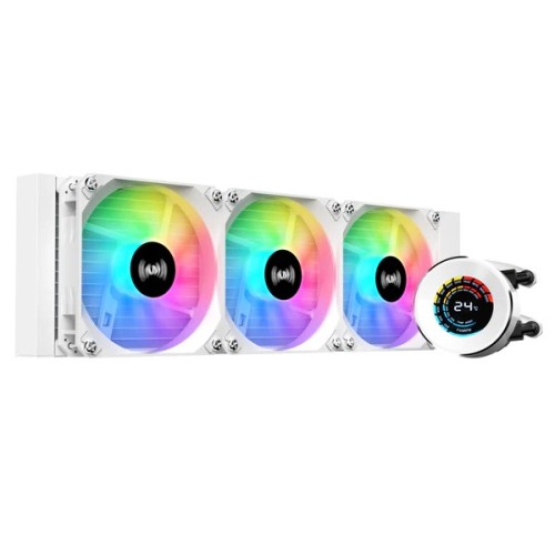 SAMA T360 CPU Liquid Cooler – White & Clear