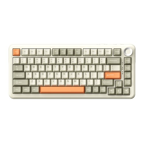AJAZZ AK820 Max Plus Keyboard Price In Nepal | 75% RGB Wireless(Gray-Beige-Orange/Flying FIsh