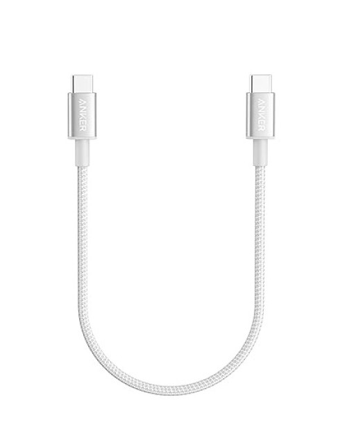 Anker USB-C To USB-C Cable, Type C 60W Fast Charging Cable (6FT) (White)