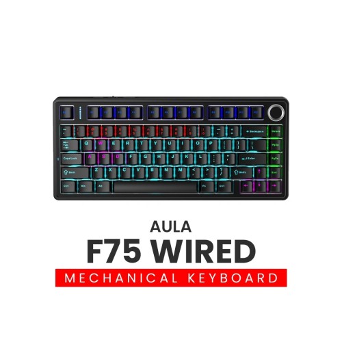 AULA F75 Wired 75% Hot Swappable Mechanical Keyboard