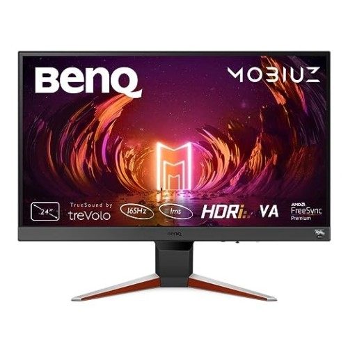BenQ MOBIUZ EX240N 24"(60cm) Premium VA Panel Bezel-Less HDR Gaming Monitor- Full HD,165Hz,1ms MPRT,AMD FreeSync Premium,Light Tuner,Color Vibrance,Black Equalizer,treVolo Speakers,HDMI,DP(Gray)