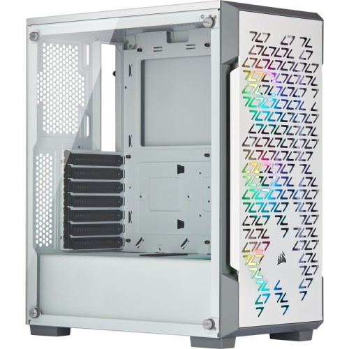 Corsair ICUE 220T RGB Airflow Tempered Glass Mid-Tower Smart Case — White
