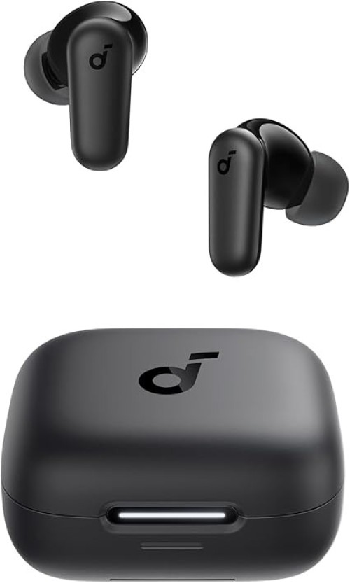 Soundcore P30i TWS Earbuds (Black) With Smart ANC & 2-in-1 Phone Stand Case