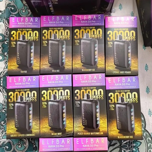 Elfbar Raya D3 Pro 30000 Puffs Disposable– Triple Mesh Coil, 3 Modes, Smart Display