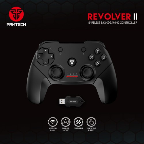 WGP12 Revolver Wireless 2.4GHz Gaming Controller – Black Edition