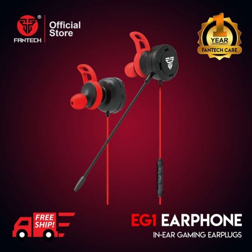 Fantech Black/Red Eg1 In-Ear Gaming Earphone