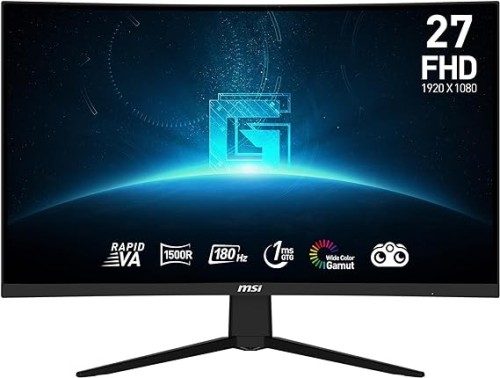 MSI G27C3F 27" Full HD Curved Gaming Monitor, 180Hz, 1ms, Adaptive Sync, DCI-P3 90%, SRGB 115%