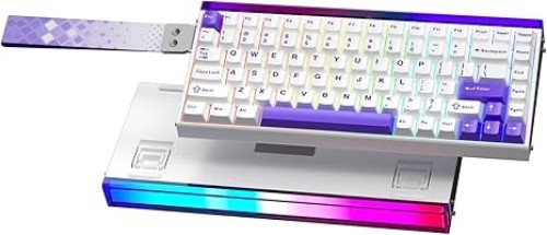 AULA Hero84 HE Hall Effect Magnetic Keyboard(Purple-White) – 8K Hz, Rapid Trigger, RGB Gaming Keyboard