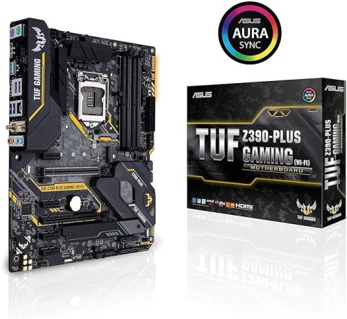 ASUS TUF Z390-Plus Gaming (Wi-Fi) LGA1151 (Intel 8th And 9th Gen) DDR4 DP HDMI M.2 Z390 ATX Motherboard 802.11ac Wi-Fi USB 3.1 Gen2