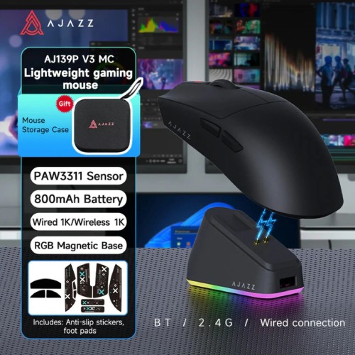 AJAZZ AJ139P V3 MC Tri-Mode Wireless Gaming Mouse