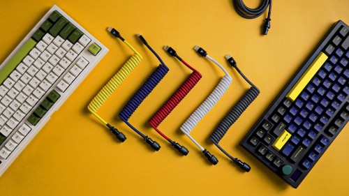 Fantech AC701 Type-C Coiled Cable For Mechanical Keyboards (GX12 Connector)