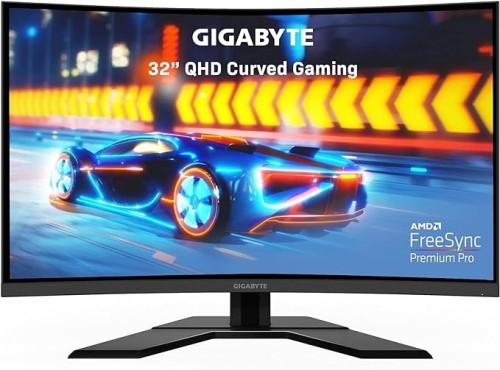 GIGABYTE G32QC A (32" 165Hz 1440P Curved Gaming Monitor, 2560 X 1440 VA 1500R , 1ms (MPRT) Response Time, 93% DCI-P3, VESA Display HDR400, FreeSync Premium Pro