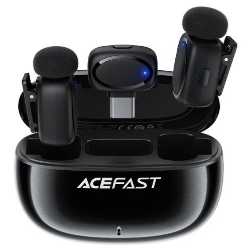 ACEFAST R2 Wireless Lavalier Microphones – Dual Mics With 20 h Battery & Low Latency