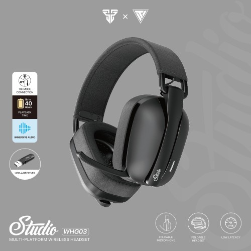 Fantech WHG03 Studio Wireless Headphones – Tri-Mode Connection | 40Hr Playtime