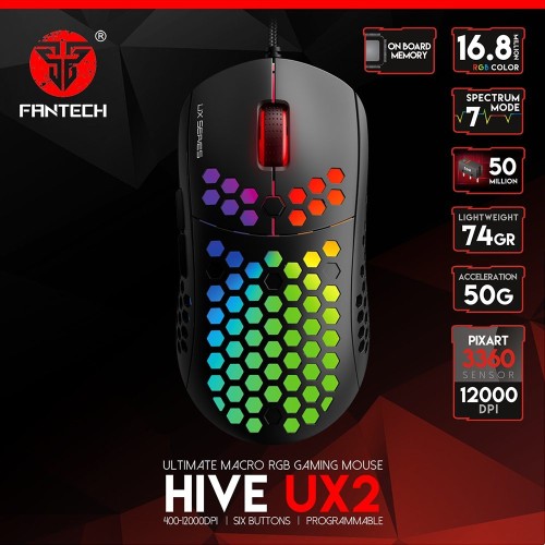HIVE UX2 RGB Wired Gaming Mouse