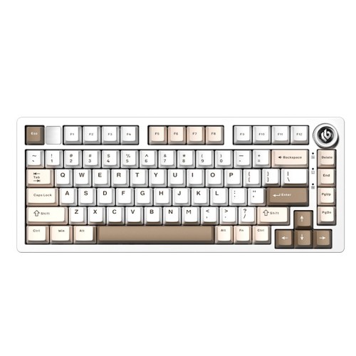 LEOBOG Hi75C Pro Wireless Mechanical Keyboard – Brown Cream (Star Vector Linear Switch)