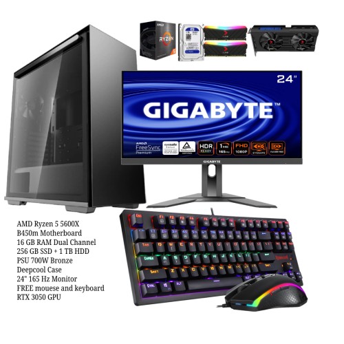 Exort Pro-x Ryzen 5 5600X | RTX 3050 | Gigabyte G24F 170 Hz Monitor