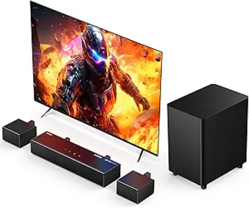 Miroir 5.1 Soundbar SL5100 With Dolby Atmos | Wireless Subwoofer & Surround Speakers