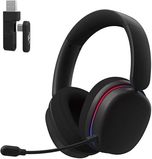 Aula G7 Pro Wireless Gaming Headset Tri-Mode 2.4GHz Bluetooth RGB Detachable Mic