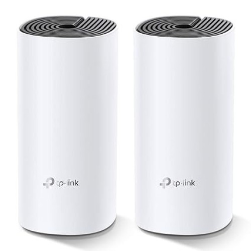 TP-Link Deco M4 Dual_Band Whole Home Mesh Wi-Fi System, Seamless Roaming And Speedy (AC1200) Mbps, Work With Amazon Echo/Alexa, Router And Wi-Fi Booster, Parent Control Router, Pack Of 2, White