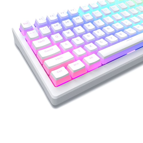Pudding Keycaps Set | Doubleshot PBT Keycap Set | Full 108 OEM Profile Key Set | For Mechanical Keyboard | Compatible With Cherry MX, Gateron, Kailh, Outemu | White