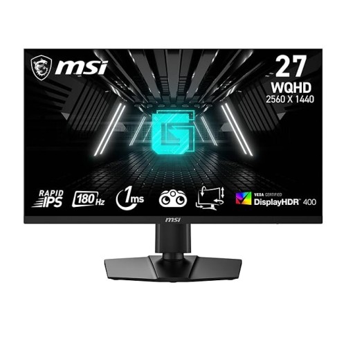 MSI G274QPF E2 27 Inch WQHD Gaming Monitor - 2560 X 1440 Rapid IPS Panel, 180 Hz / 1ms, 119% SRGB Colour Gamut, Display HDR 400, Adjustable Stand - DP 1.4a, HDMI 2.0b, USB Type-C