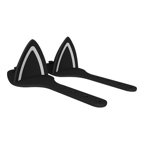 MEOW AC5001 Kitty Ears Headphone Accessories – Black (Silicone, Adjustable, Fantech Compatible)