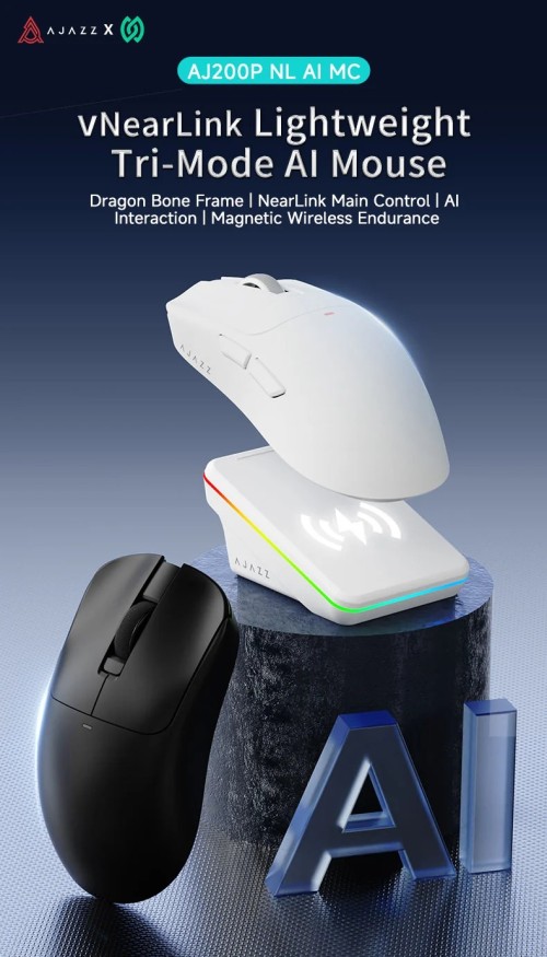 AJAZZ AJ200P NL AI MC Tri-Mode Wireless Gaming Mouse