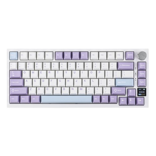 AJAZZ AK820 Pro 75% Gasket-Mounted 3-Mode Wireless Mechanical Keyboard Purple White Blue