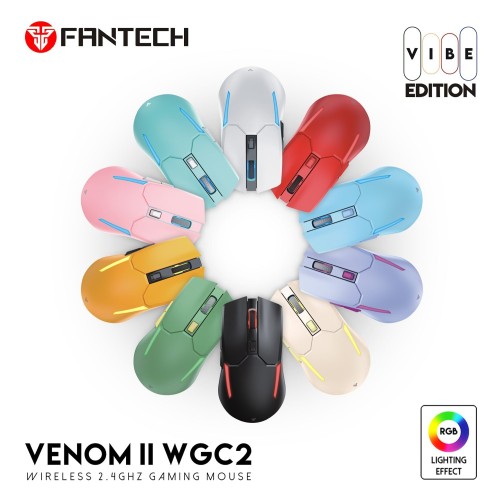 Venom II WGC2 Wireless RGB Gaming Mouse – Dual Power