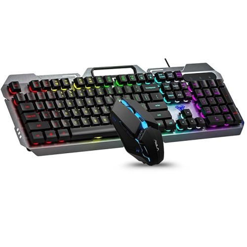 AULA F2023 Keyboard & Mouse Combo – 104‑Key Wired USB Combo With RGB