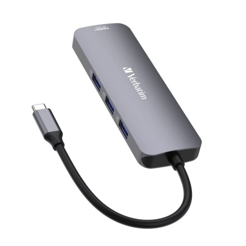 Verbatim USB-C Pro Multiport Hub 8 Port CMH-08 – 4K HDMI, Ethernet, SD, USB-A/C | For Laptops & Tablets