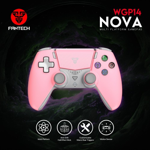 Fantech Nova WGP14 Wireless Hall Effect Gamepad For PS4/PC/Android – Pink (15H Battery)